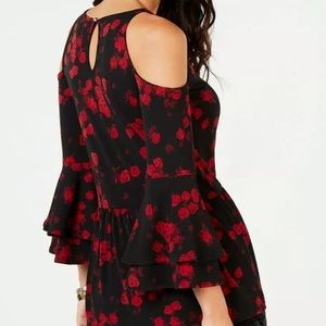 Michael Kors Tops - NWT Michael Kors Black Red Rose Top Michael Kors Tops - NWT Michael Kors Black Red Rose Top
